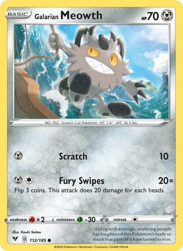 Galarian Meowth - 112/203 - Vivid Voltage