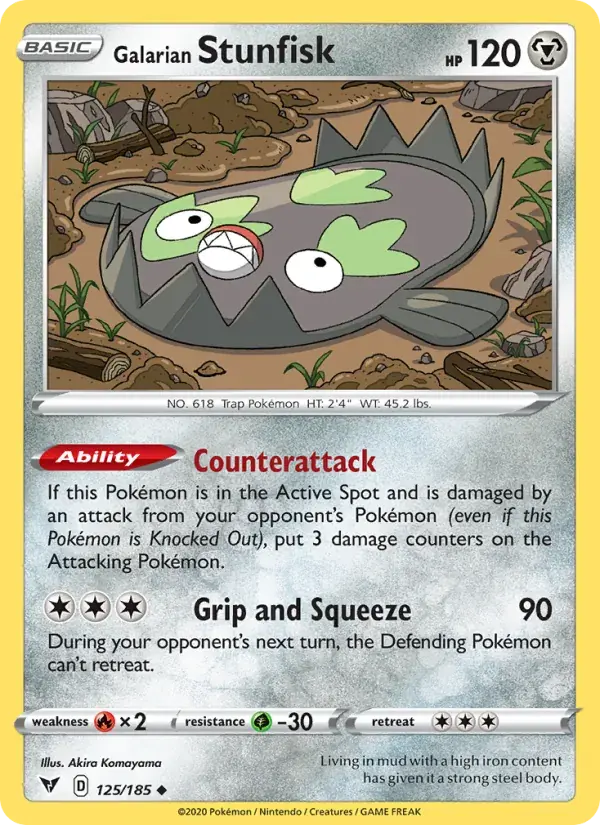 Galarian Stunfisk - 125/203 - Vivid Voltage