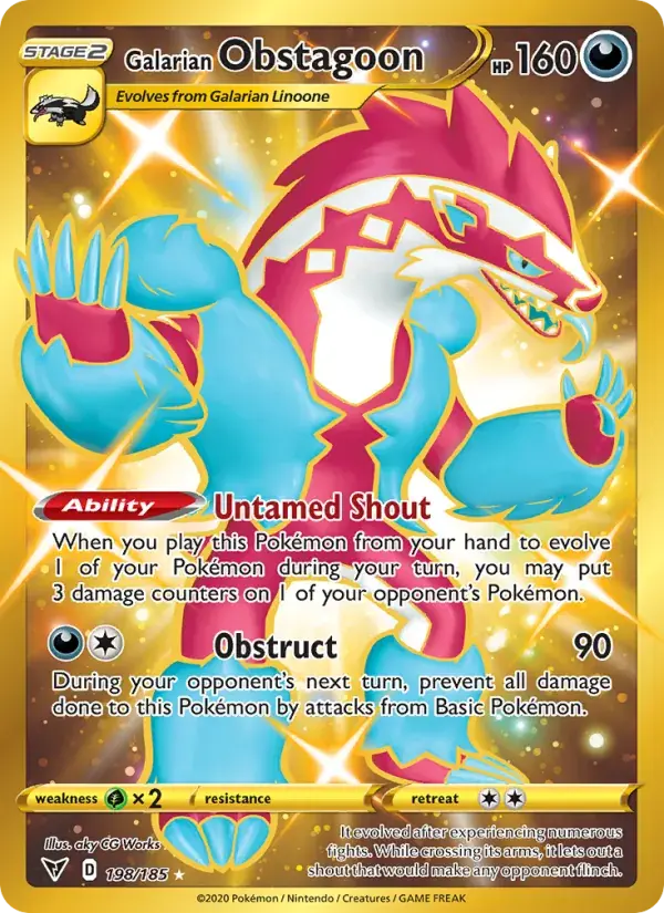 Galarian Obstagoon - 198/203 - Vivid Voltage