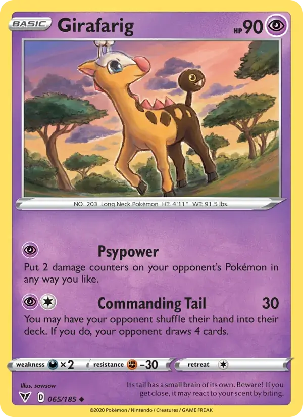 Girafarig - 65/203 - Vivid Voltage