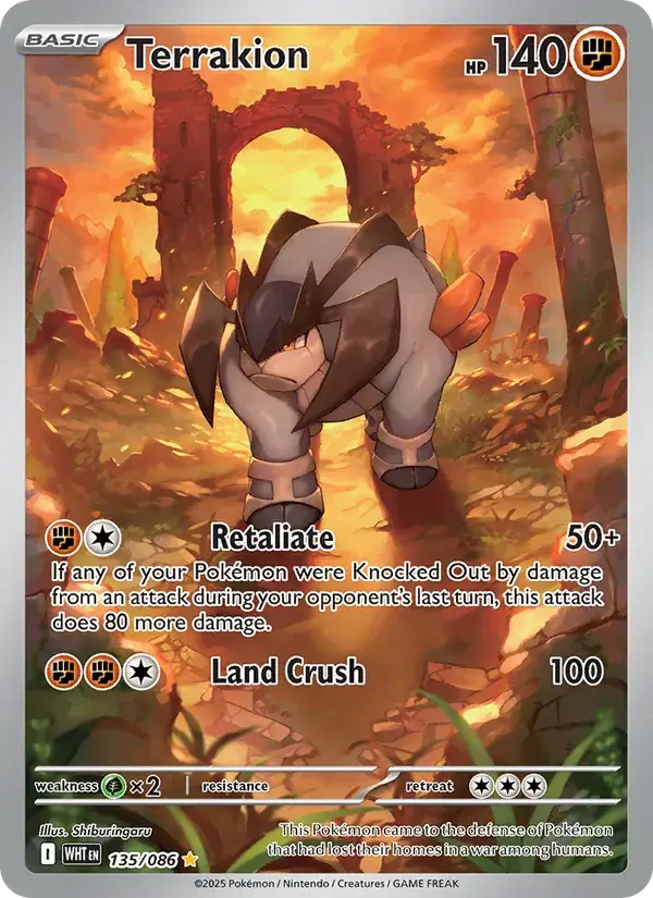 Terrakion - 135/173 - White Flare