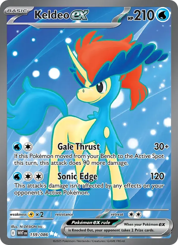 Keldeo ex - 159/173 - White Flare