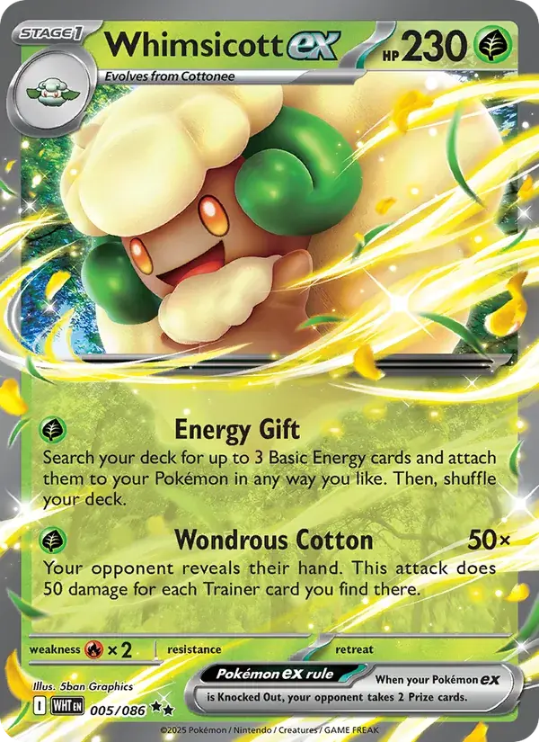Whimsicott ex - 005/173 - White Flare