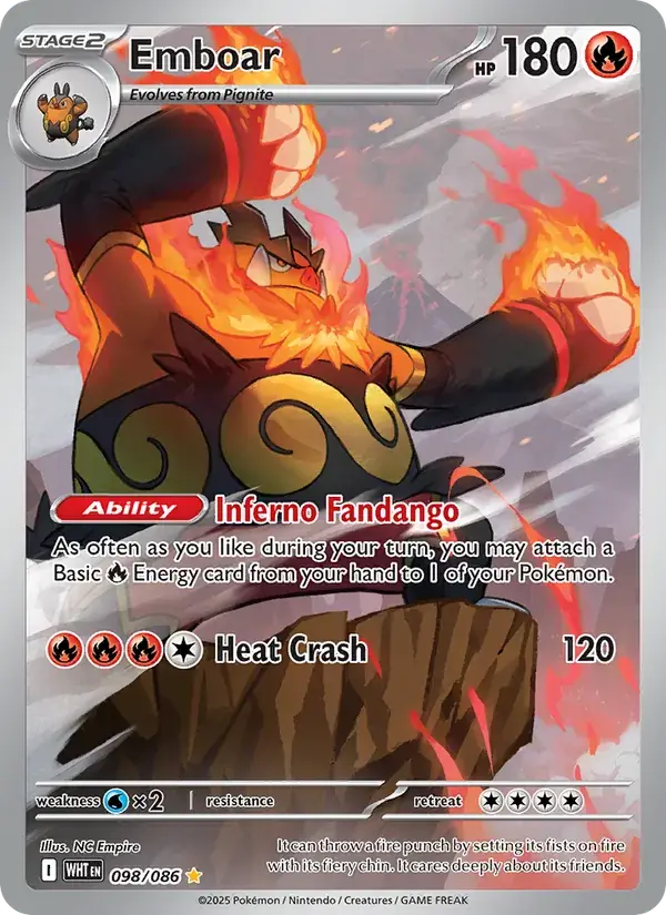 Emboar - 098/173 - White Flare