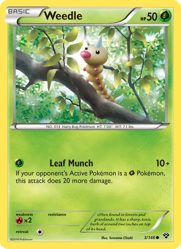 Weedle - 3/146 - XY