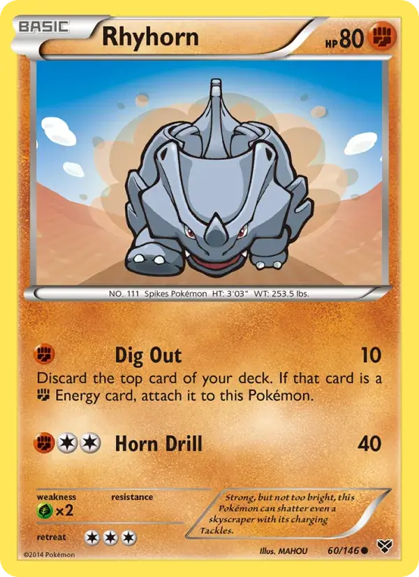 Rhyhorn - 60/146 - XY