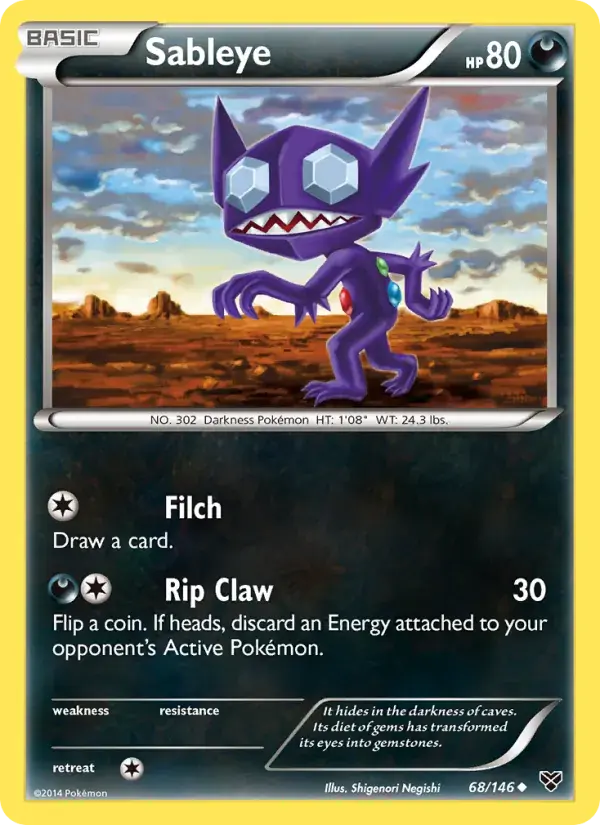 Sableye - 68/146 - XY