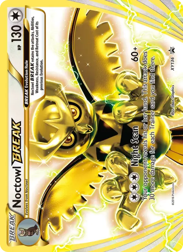 Noctowl BREAK - XY136/216 - XY Black Star Promos