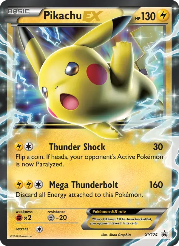 Pikachu-EX - XY174/216 - XY Black Star Promos