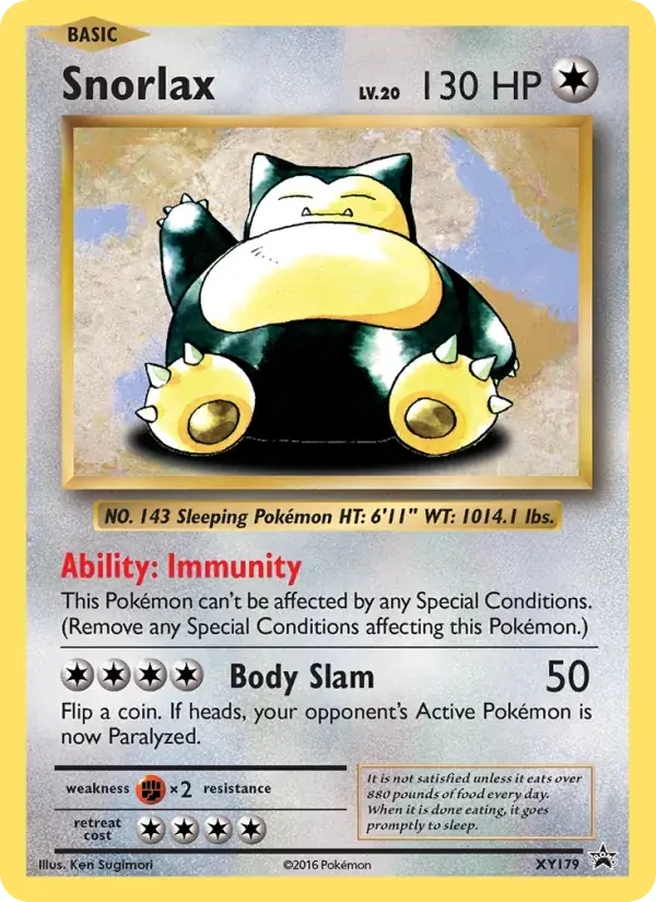 Snorlax - XY179/216 - XY Black Star Promos
