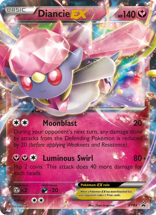 Diancie EX - XY43/216 - XY Black Star Promos