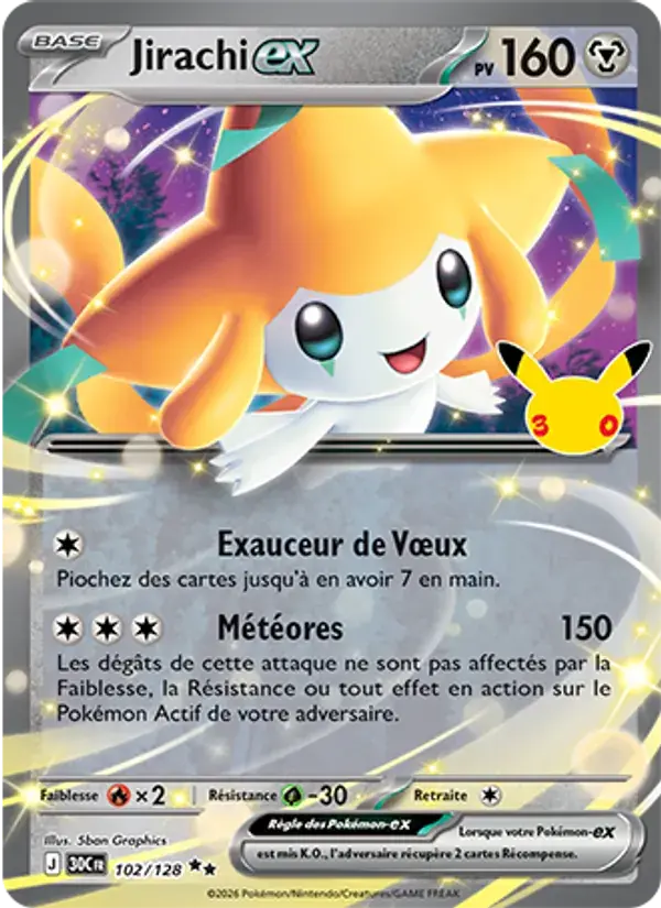 Jirachi-ex - 102/158 - 30ᵉ Anniversaire