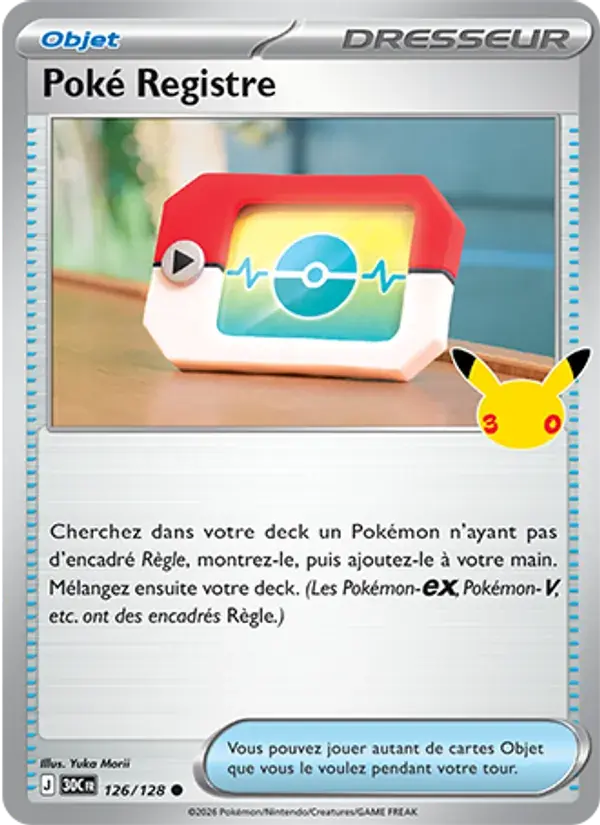 Poké Registre - 126/158 - 30ᵉ Anniversaire