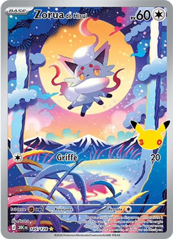 Zorua de Hisui - 145/158 - 30ᵉ Anniversaire
