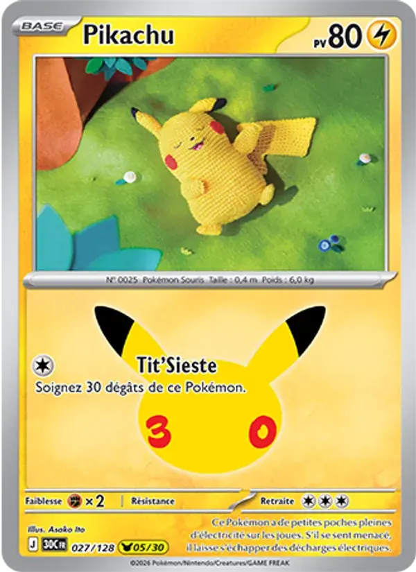 Pikachu - 027/158 - 30ᵉ Anniversaire