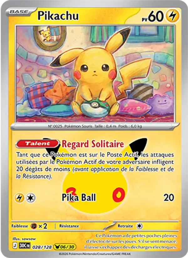 Pikachu - 028/158 - 30ᵉ Anniversaire