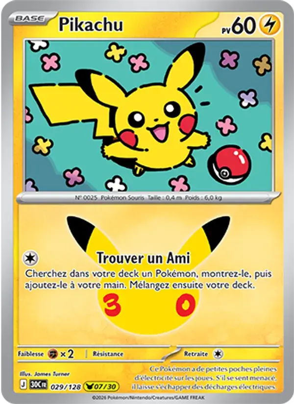 Pikachu - 029/158 - 30ᵉ Anniversaire
