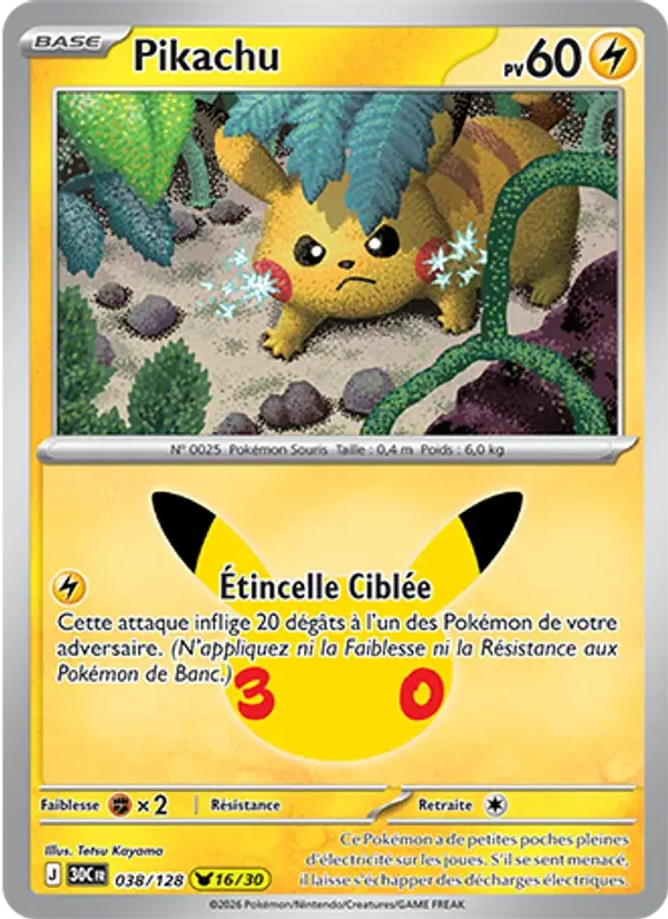 Pikachu - 038/158 - 30ᵉ Anniversaire