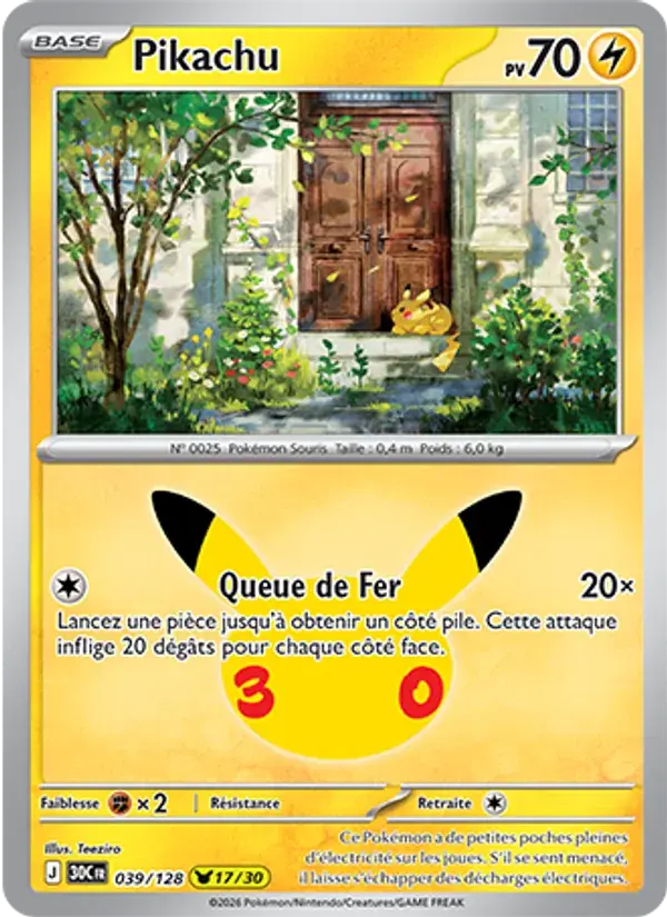 Pikachu - 039/158 - 30ᵉ Anniversaire