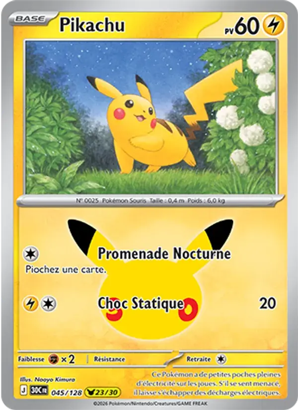 Pikachu - 045/158 - 30ᵉ Anniversaire