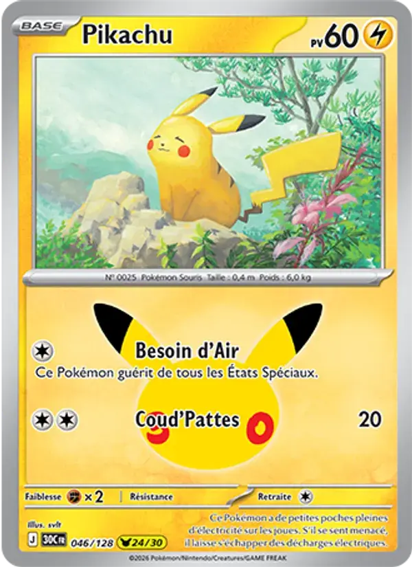 Pikachu - 046/158 - 30ᵉ Anniversaire