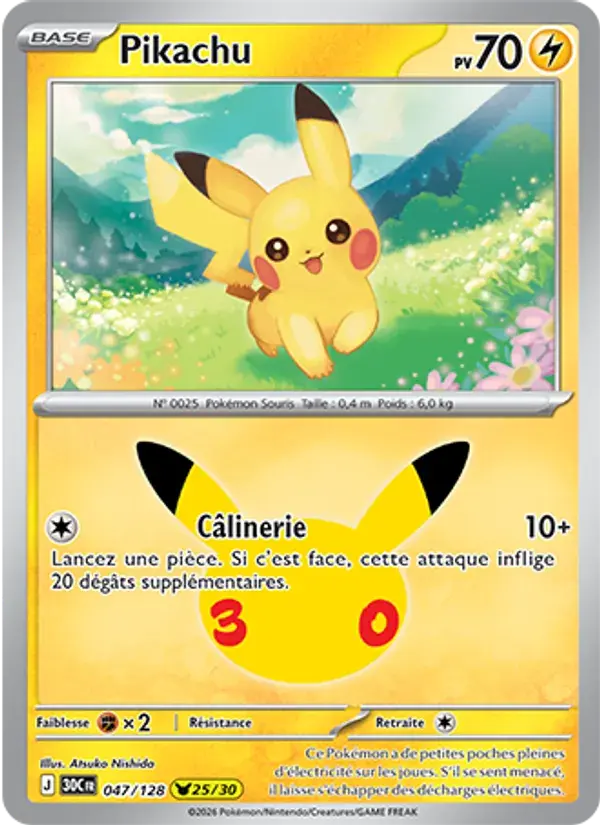 Pikachu - 047/158 - 30ᵉ Anniversaire