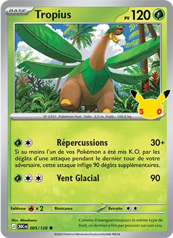 Tropius - 005/158 - 30ᵉ Anniversaire