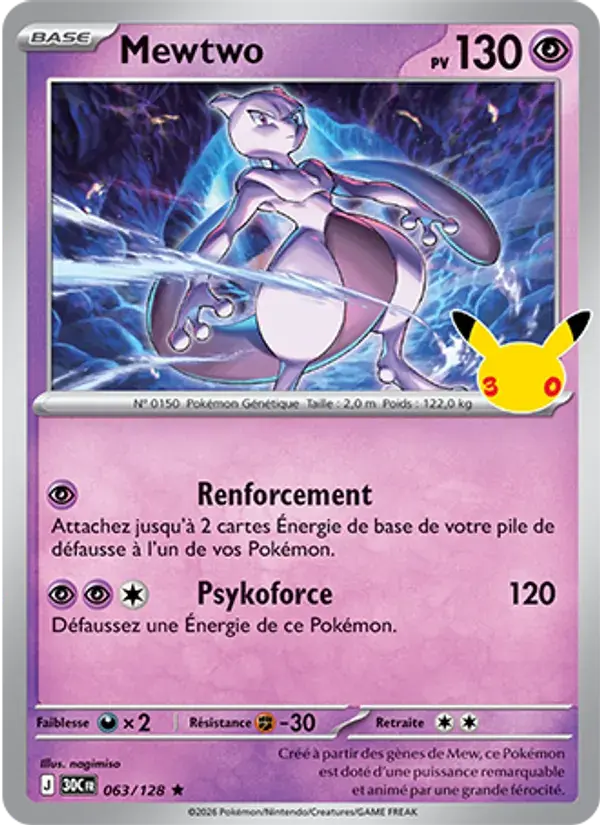Mewtwo - 063/158 - 30ᵉ Anniversaire