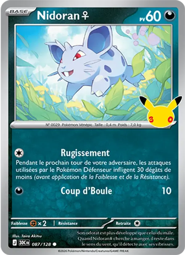Nidoran♀ - 087/158 - 30ᵉ Anniversaire
