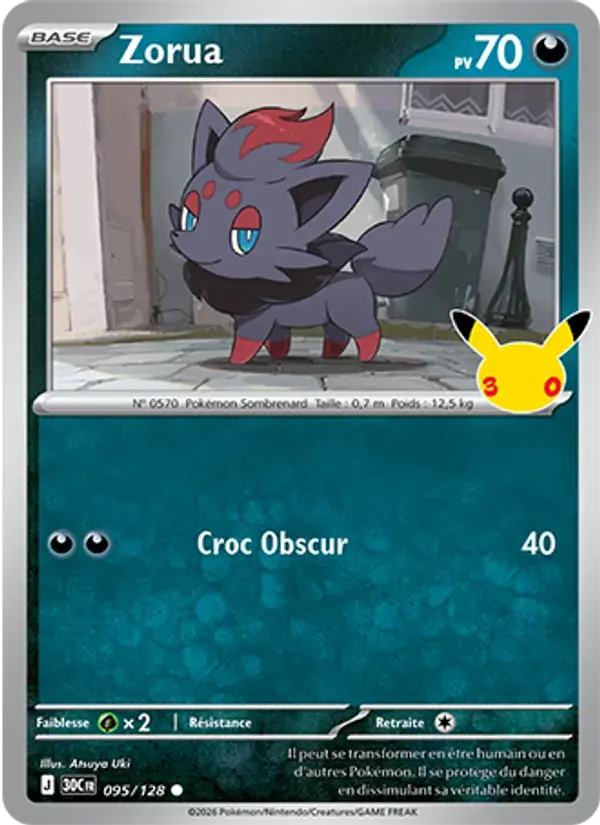 Zorua - 095/158 - 30ᵉ Anniversaire