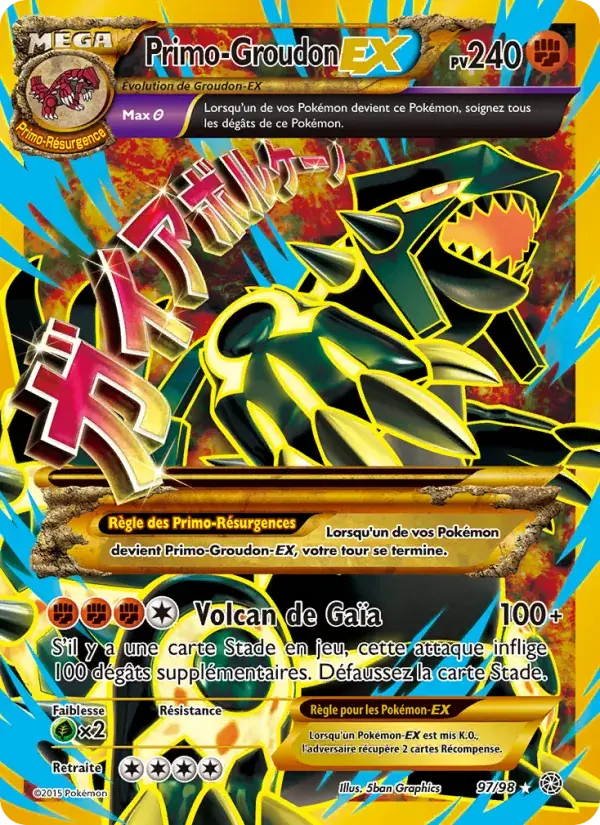 Primo-Groudon EX - 97/101 - Origines Antiques