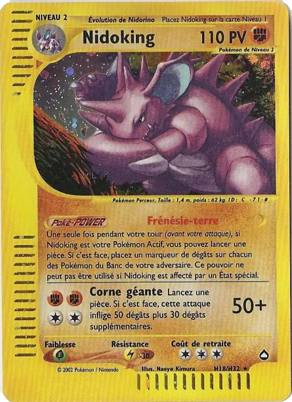 Nidoking - H18/186 - Aquapolis