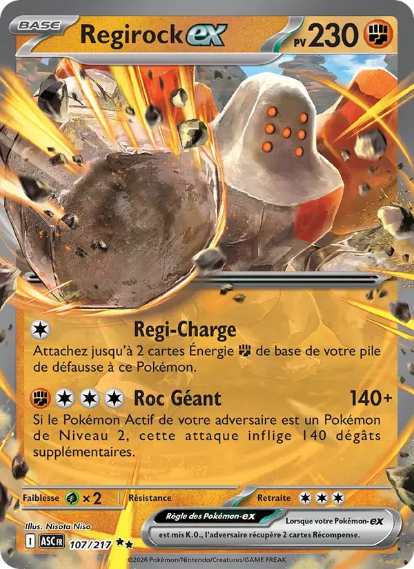 Regirock-ex - 107/295 - Héros Transcendants