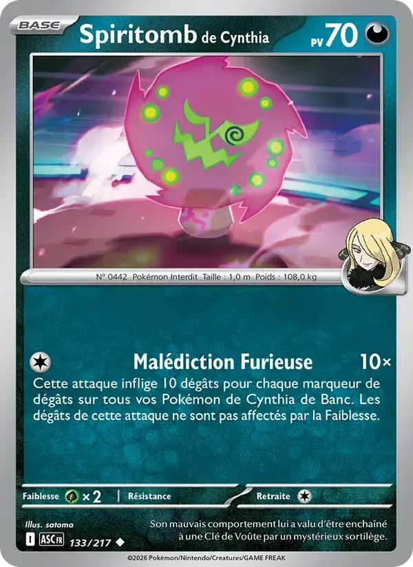 Spiritomb de Cynthia - 133/295 - Héros Transcendants