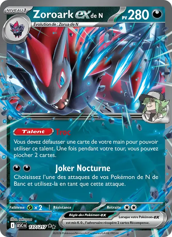 Zoroark-ex de N - 137/295 - Héros Transcendants