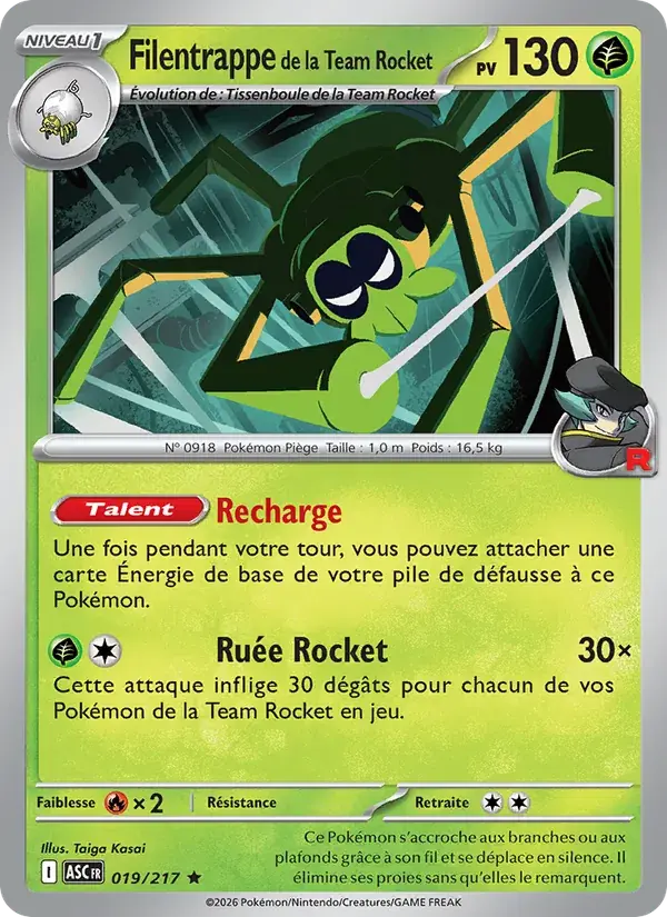 Filentrappe de la Team Rocket - 019/295 - Héros Transcendants