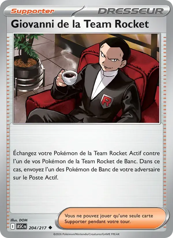 Giovanni de la Team Rocket - 204/295 - Héros Transcendants