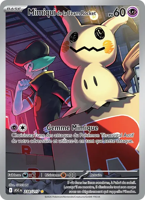 Mimiqui de la Team Rocket - 238/295 - Héros Transcendants