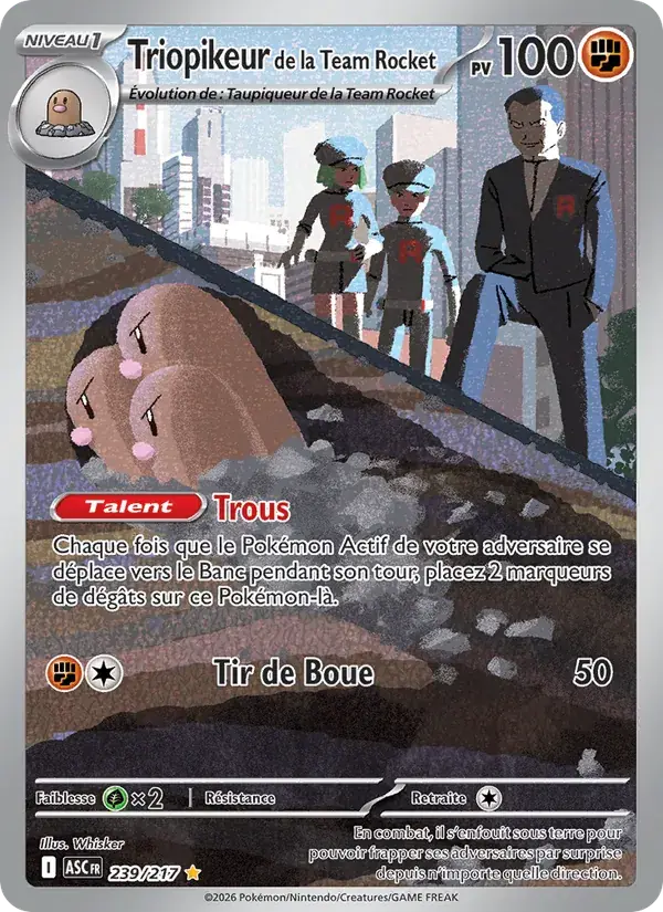 Triopikeur de la Team Rocket - 239/295 - Héros Transcendants