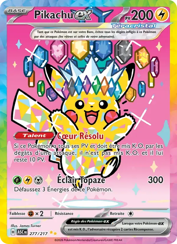 Pikachu-ex - 277/295 - Héros Transcendants