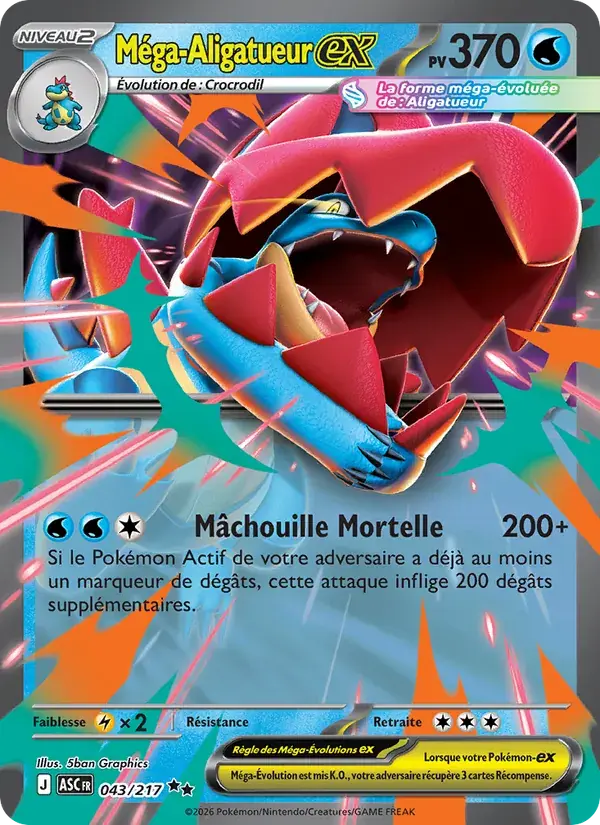 Méga-Aligatueur-ex - 043/295 - Héros Transcendants