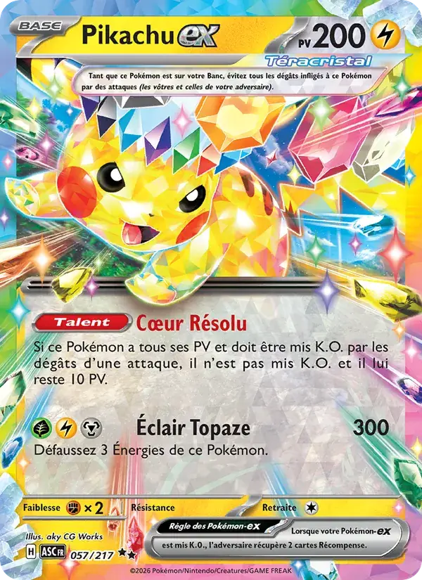 Pikachu-ex - 057/295 - Héros Transcendants