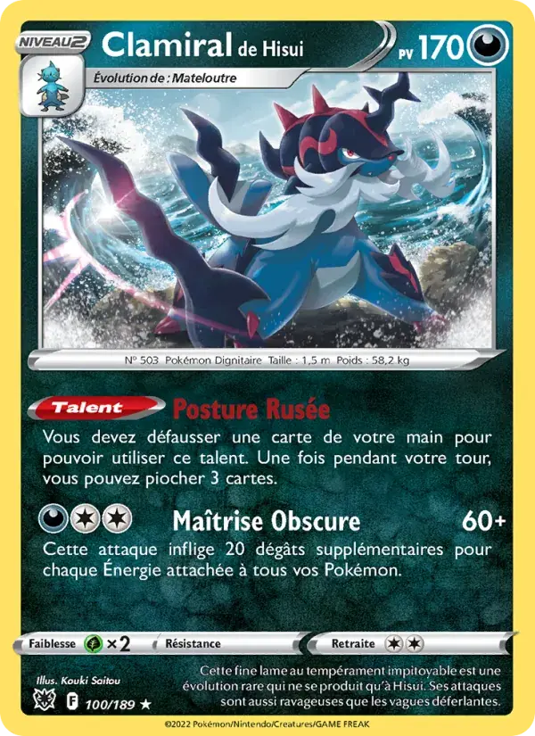 Clamiral de Hisui - 100/216 - Astres Radieux