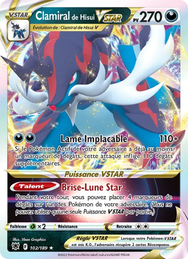 Clamiral de Hisui VSTAR - 102/216 - Astres Radieux