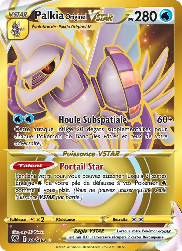 Palkia Originel VSTAR - 208/216 - Astres Radieux