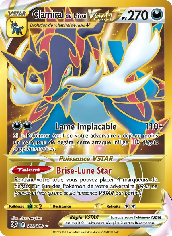 Clamiral de Hisui VSTAR - 209/216 - Astres Radieux
