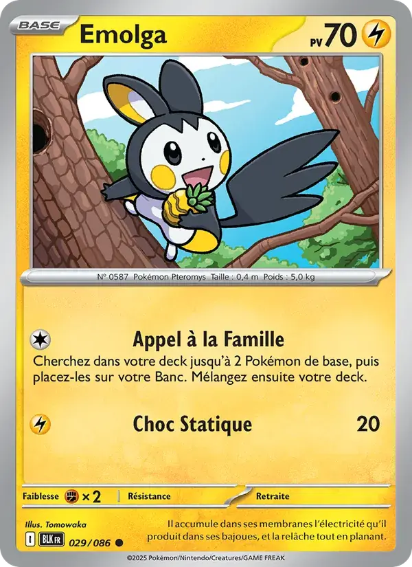 Emolga - 029/172 - Foudre Noire