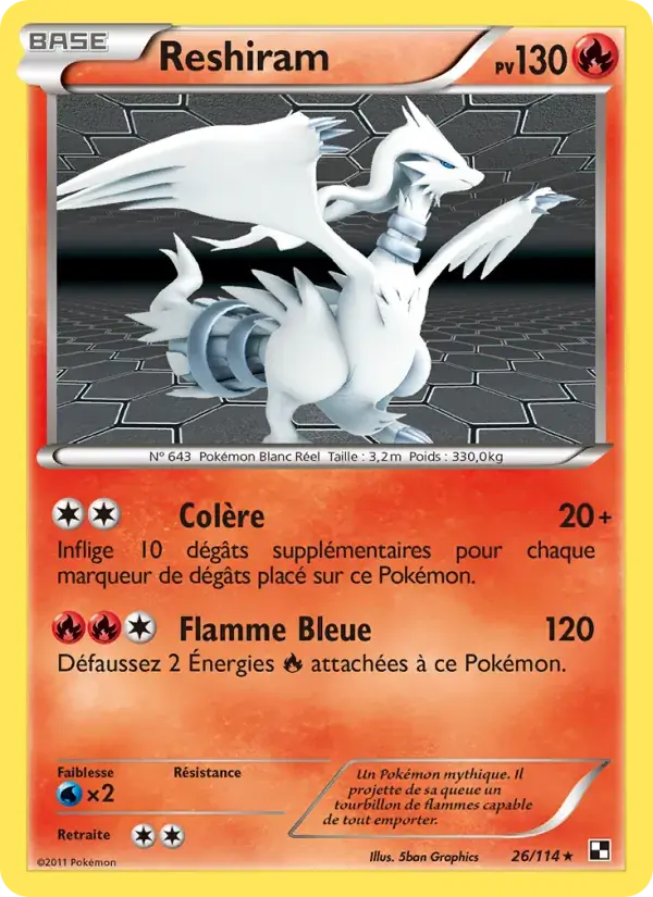 Reshiram - 26/115 - Noir & Blanc
