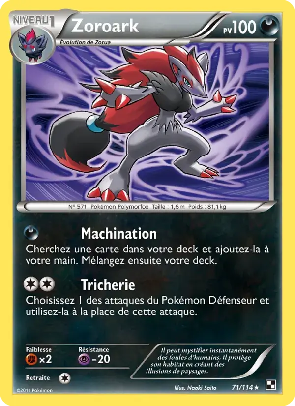 Zoroark - 71/115 - Noir & Blanc