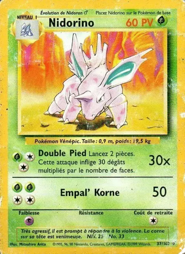 Nidorino - 37/102 - Set de Base